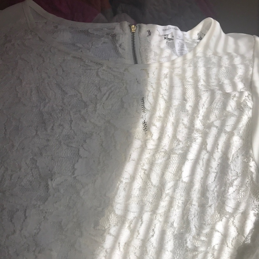white lace top
